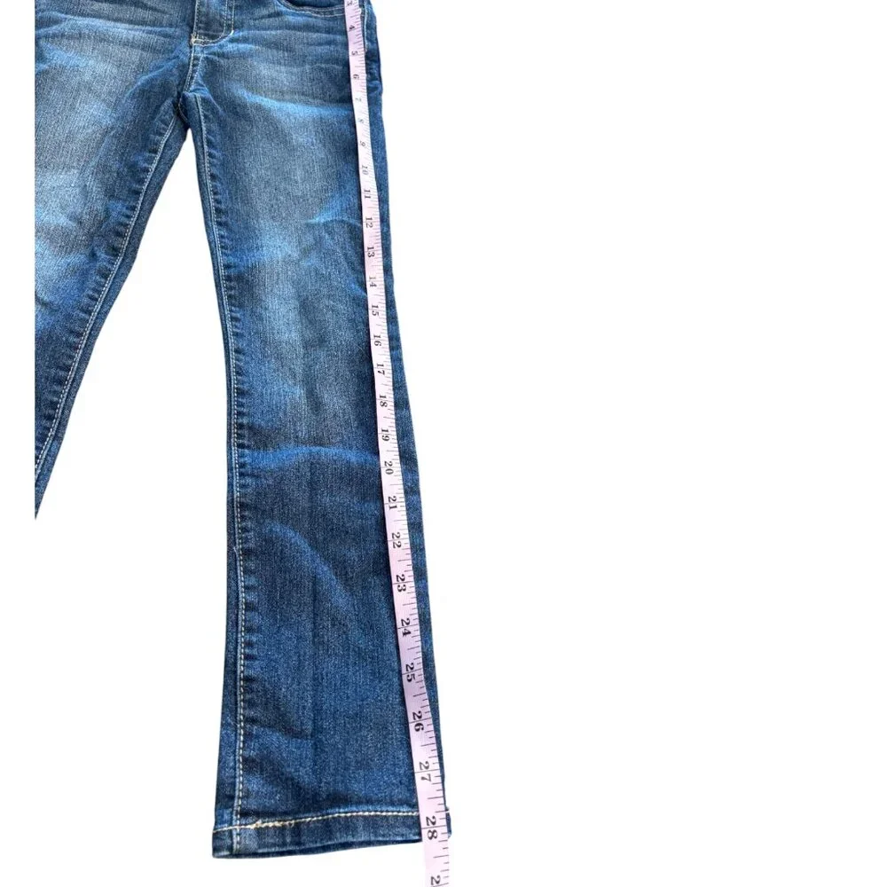 Jumping Beans Girls Skinny  Dark Blue Jeans Size 7 Slim Adjustable‎ Waist